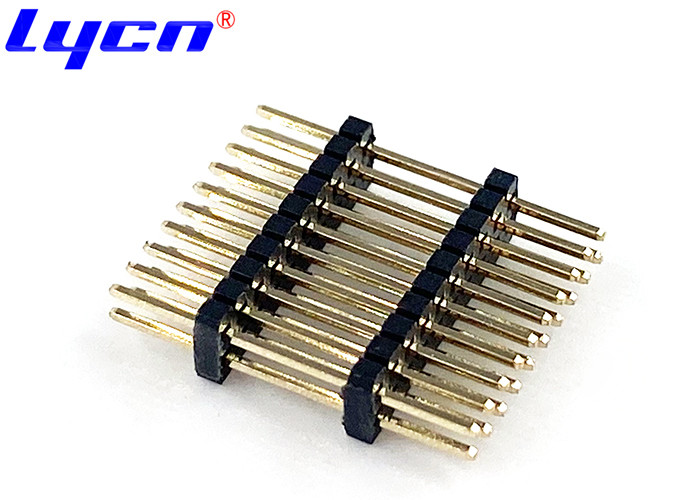 Male 1.27 Mm Pitch Pin Header Connector DIP 180° Current Rating 1.0 AMP